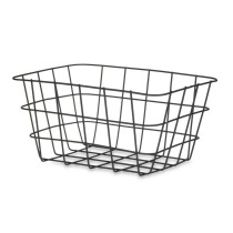 Multi-purpose basket Black Metal 24,5 x 12 x 18 cm Rectangular (6 Units)