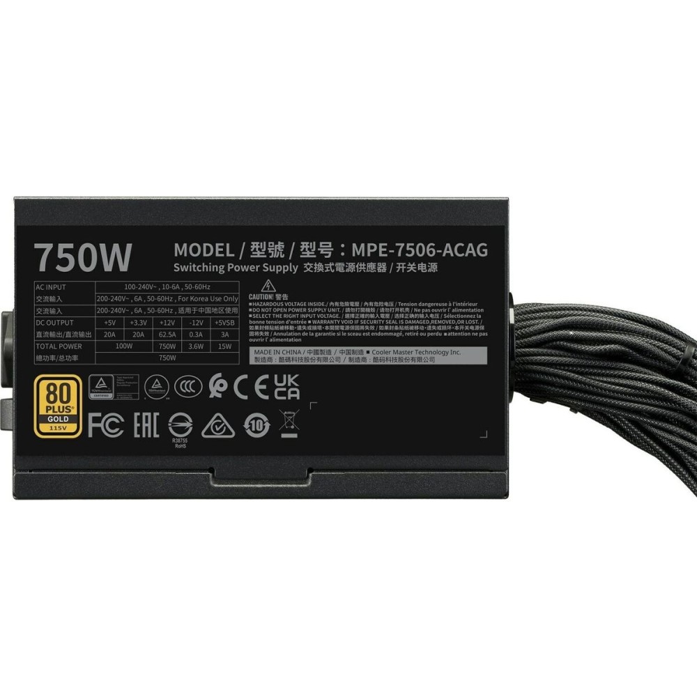 Bloc d’Alimentation Cooler Master MPE-7506-ACAG-BEU ATX 750 W 80 Plus Gold