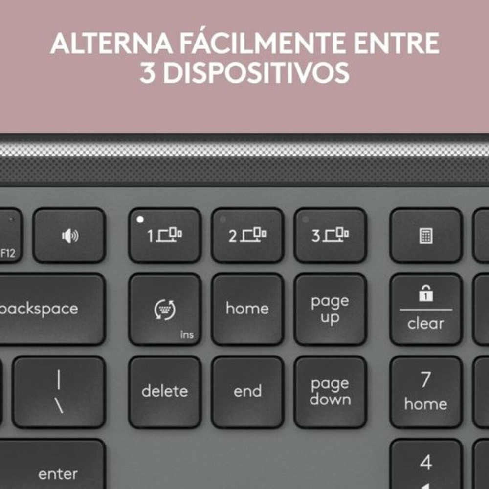 Clavier Logitech Gris Espagnol Qwerty QWERTY