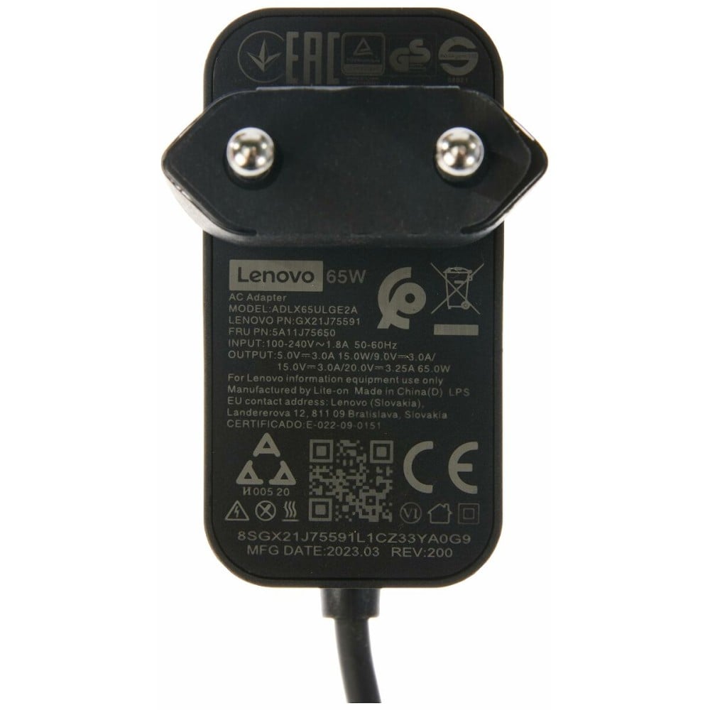 Chargeur d'ordinateur portable Lenovo GX21L58555 65 W