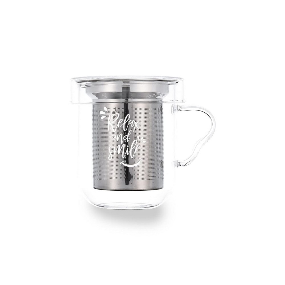 Filtertasse für Teeaufgüsse Quid Serenia Durchsichtig 350 ml (3 Stücke)