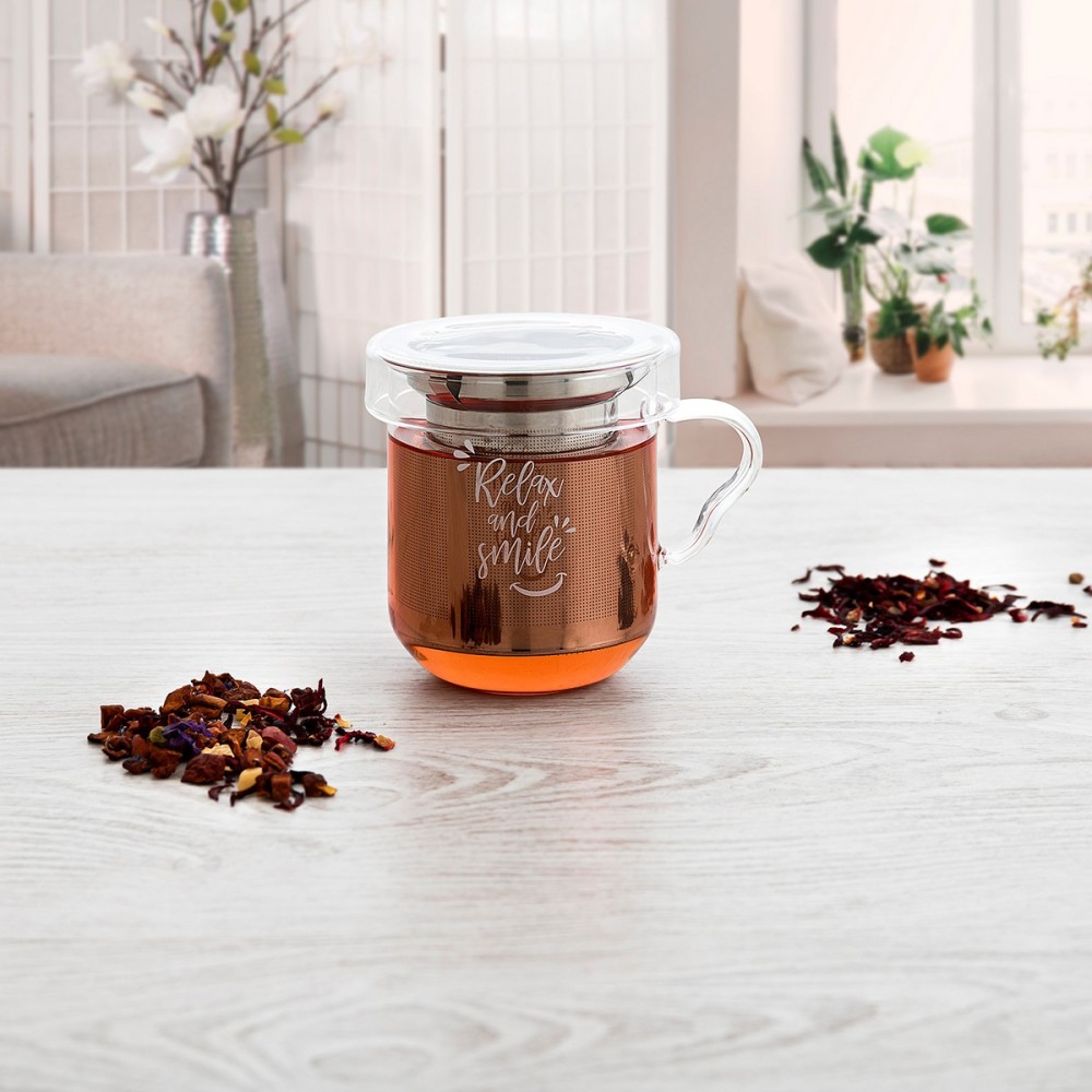 Filtertasse für Teeaufgüsse Quid Serenia Durchsichtig 350 ml (3 Stücke)