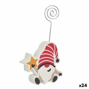 Décorations de Noël Krist+ 21XD75420 Bleu Blanc Rouge Gris Multicouleur Doré Gnome Étoile de Noël 8,5 x 15,5 x 2 cm 8,5 x 15 x 2