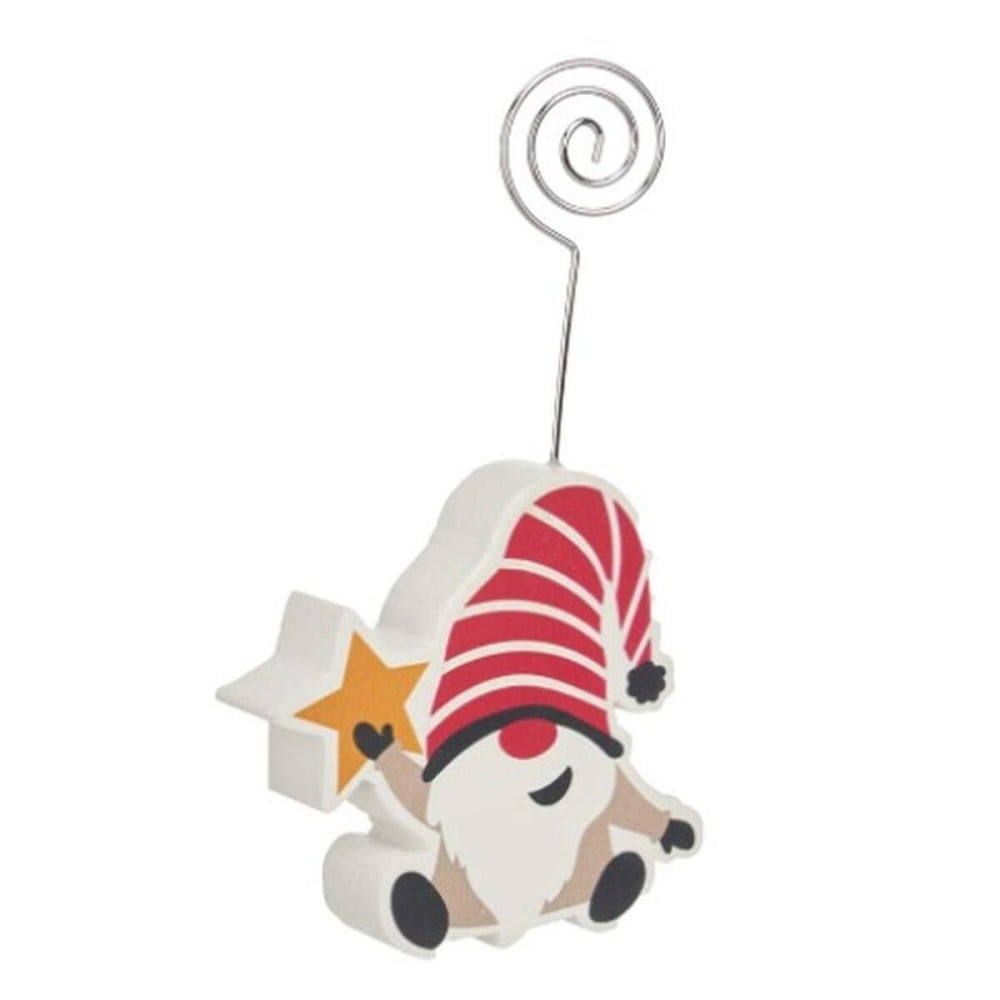 Décorations de Noël Krist+ 21XD75420 Bleu Blanc Rouge Gris Multicouleur Doré Gnome Étoile de Noël 8,5 x 15,5 x 2 cm 8,5 x 15 x 2