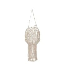 Lantern Gift Decor JC20-24238PC White Cotton Crystal Macrame 24 x 90 x 24 cm (4 Units)