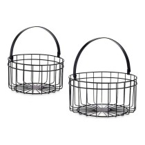 Korb-Set Gift Decor JY19150BK Schwarz Metall 25 x 27 x 25 cm