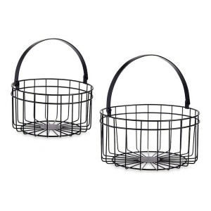 Set de basket Gift Decor JY19150BK Noir Métal 25 x 27 x 25 cm
