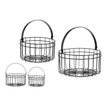 Set de basket Gift Decor JY19150BK Noir Métal 25 x 27 x 25 cm