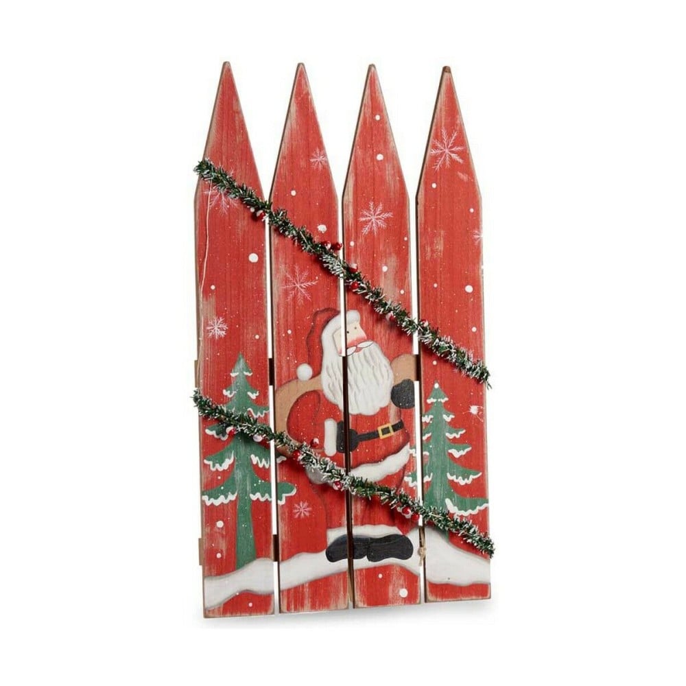 Weihnachtsschmuck Krist+ HLS210003-1 Weiß Rot grün Weihnachtsmann Zaun 34,7 x 4 x 60 cm