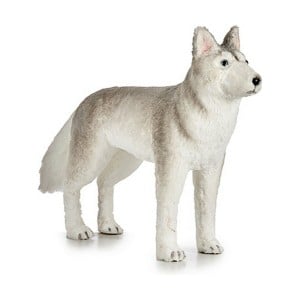 Décorations de Noël Krist+ 67522919-1 Blanc Gris Chien Noël 87 cm 18 x 59 x 78 cm