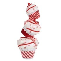 Décorations de Noël Krist+ D012131589-1MUL Blanc Rouge Tour Gâteau 20 x 50 x 20 cm (2 Unités)