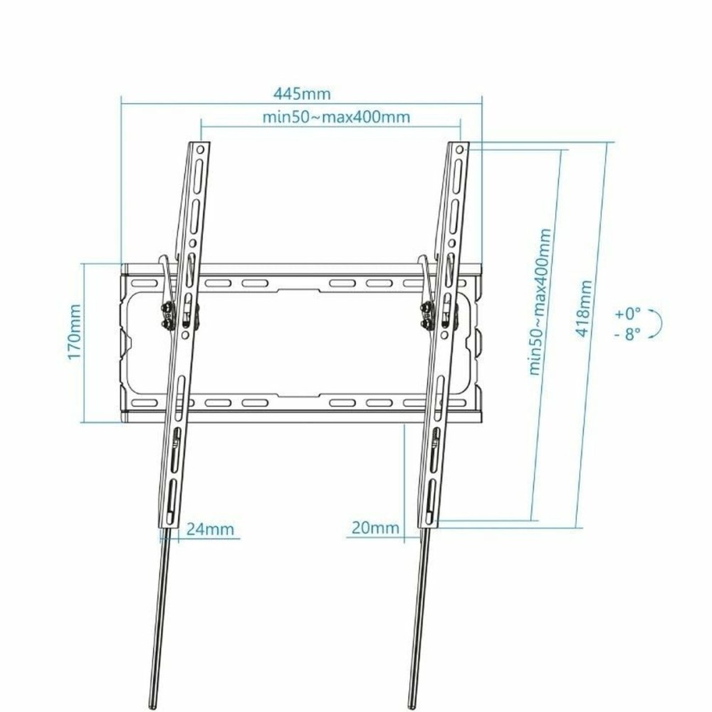 Écran TooQ LP1071T-B 32"-70" 45 kg