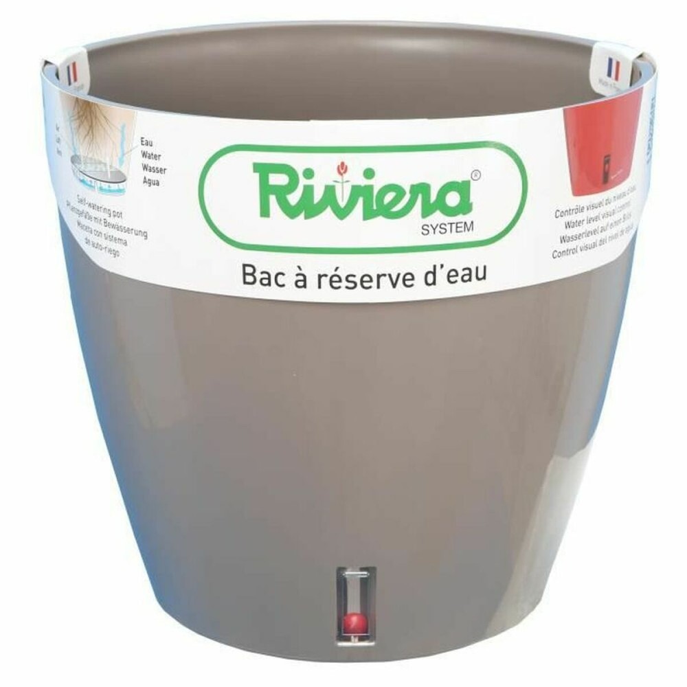 Blumentopf Riviera Eva Taupe kreisförmig Ø 46 cm