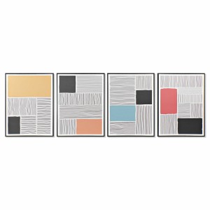 Leinwand DKD Home Decor polystyrol Leinwand 60 x 3 x 80 cm (4 Stücke)