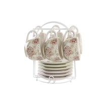 Coffee Set DKD Home Decor Green Beige Metal Dolomite 180 ml