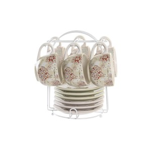 Kaffeservice DKD Home Decor grün Beige Metall Dolomite 180 ml