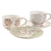 Coffee Set DKD Home Decor Green Beige Metal Dolomite 180 ml