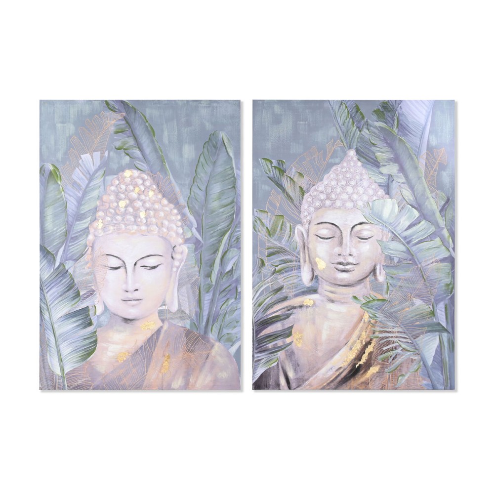 Leinwand DKD Home Decor Tanne Leinwand 80 x 3 x 120 cm 80 x 2,8 x 120 cm