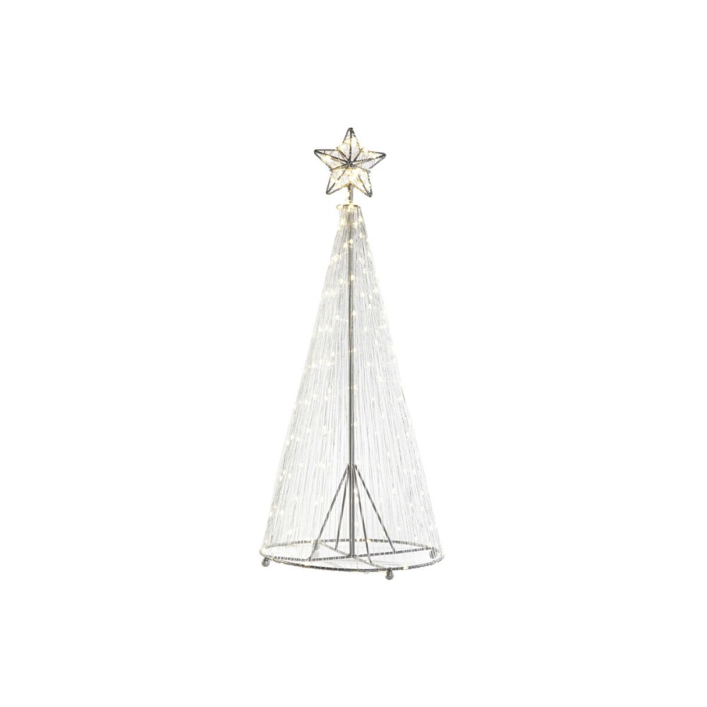 Sapin de Noël DKD Home Decor Argenté Métal 25 x 25 x 60 cm