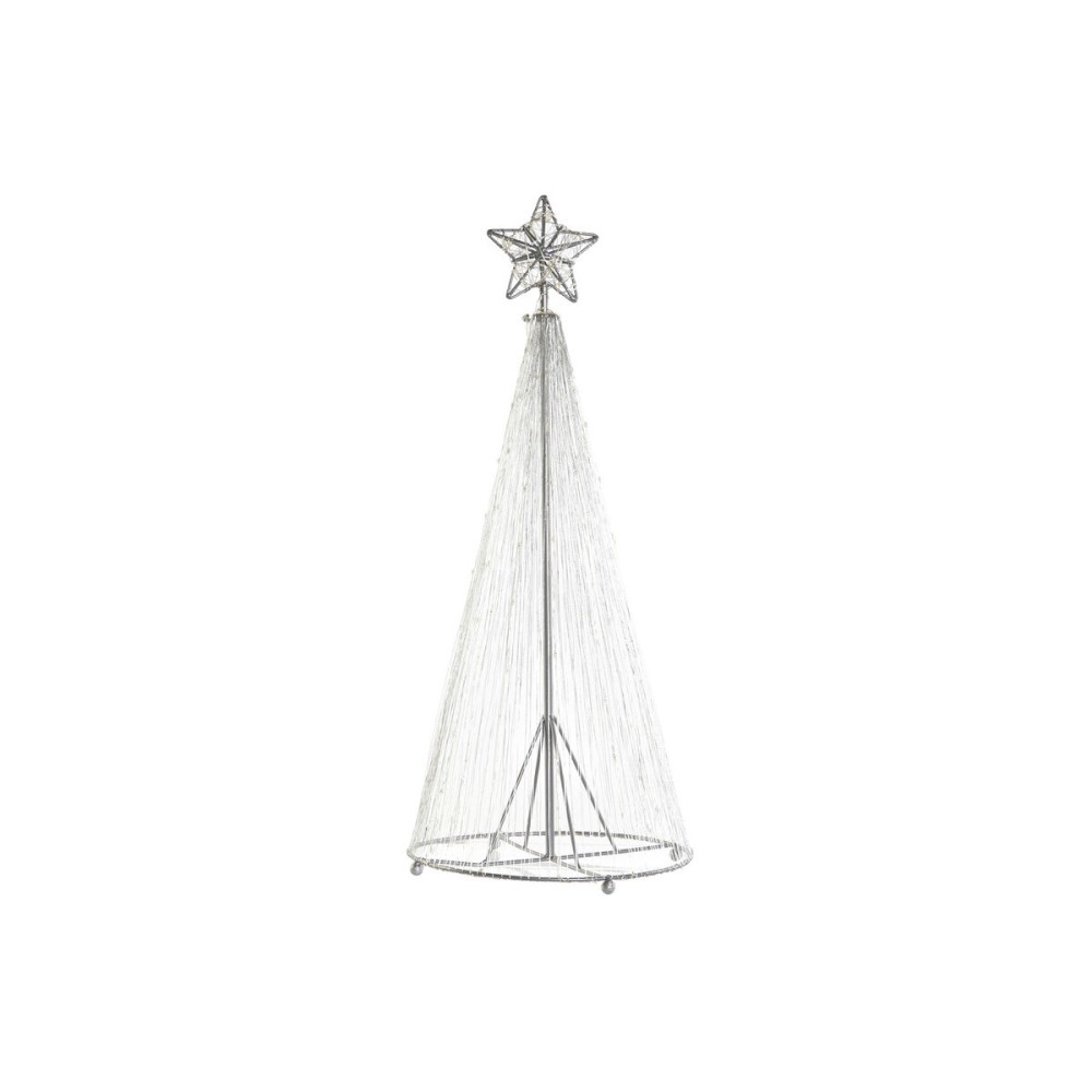 Sapin de Noël DKD Home Decor Argenté Métal 25 x 25 x 60 cm
