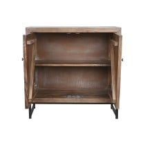 Anrichte Home ESPRIT Braun Schwarz Silberfarben natürlich Mango-Holz Spiegel 80 x 38 x 80 cm