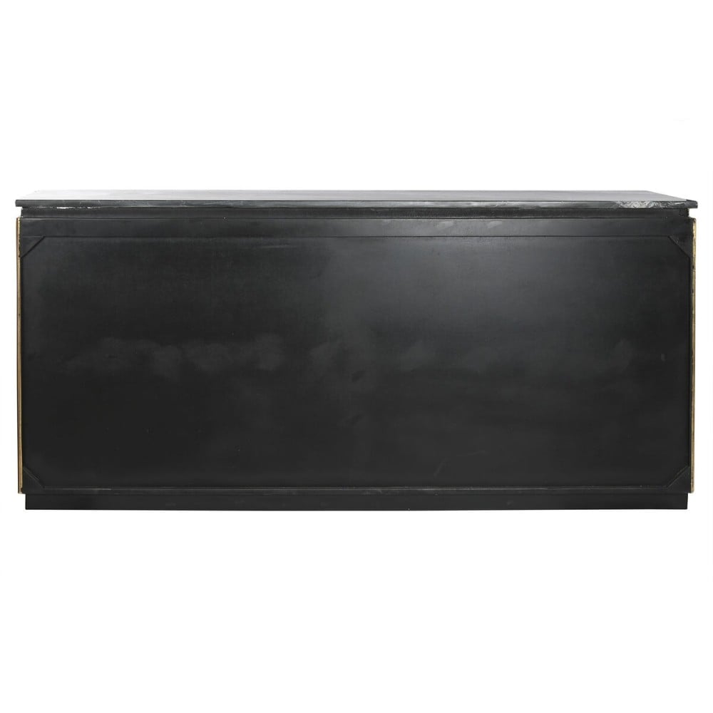 Buffet Home ESPRIT Noir Argenté Laiton Marbre 180 x 40 x 85 cm 180 x 40 x 86 cm