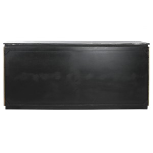 Anrichte Home ESPRIT Schwarz Silberfarben Messing Marmor 180 x 40 x 85 cm 180 x 40 x 86 cm