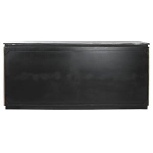 Buffet Home ESPRIT Noir Argenté Laiton Marbre 180 x 40 x 85 cm 180 x 40 x 86 cm