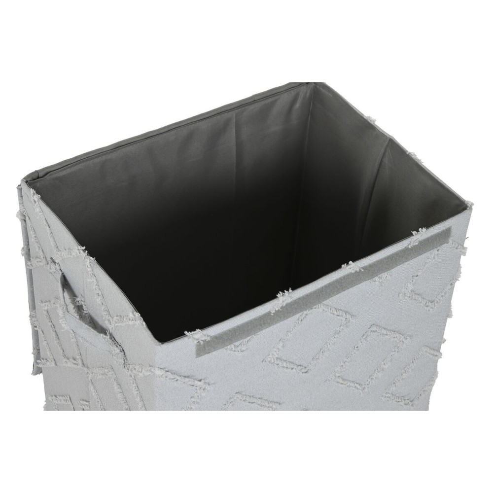 Storage Box with Lid Home ESPRIT Grey Cream 40 x 30 x 50 cm (2 Units)