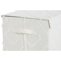 Storage Box with Lid Home ESPRIT Grey Cream 40 x 30 x 50 cm (2 Units)