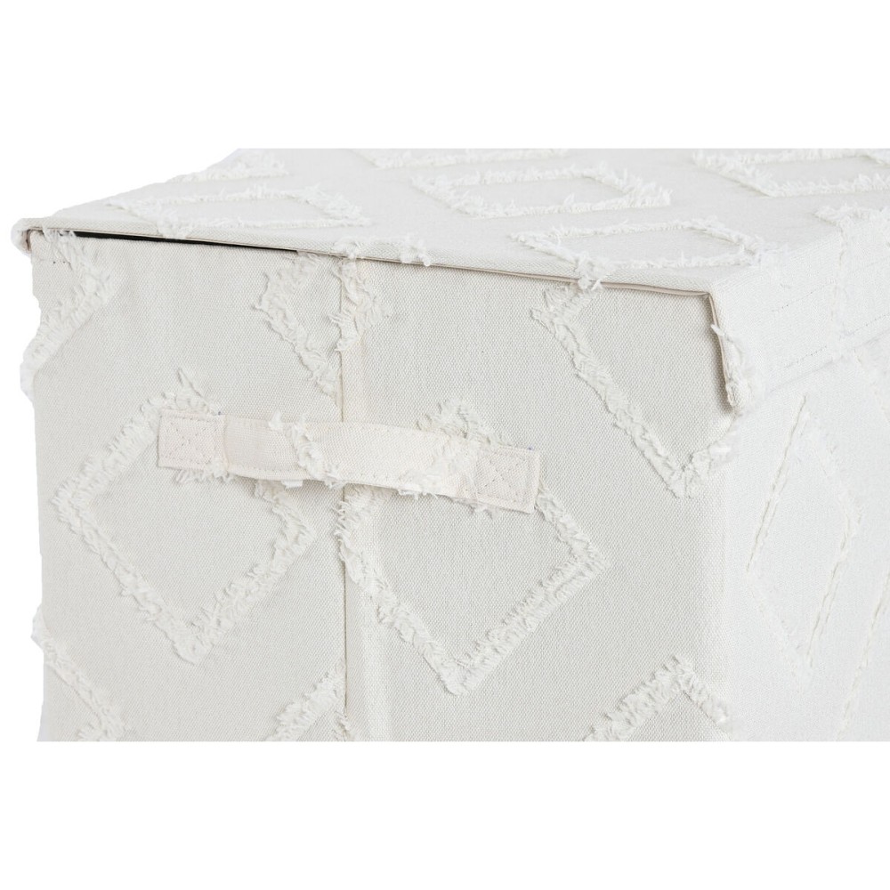 Boîte de rangement avec couvercle Home ESPRIT Gris Crème 40 x 30 x 50 cm (2 Unités)