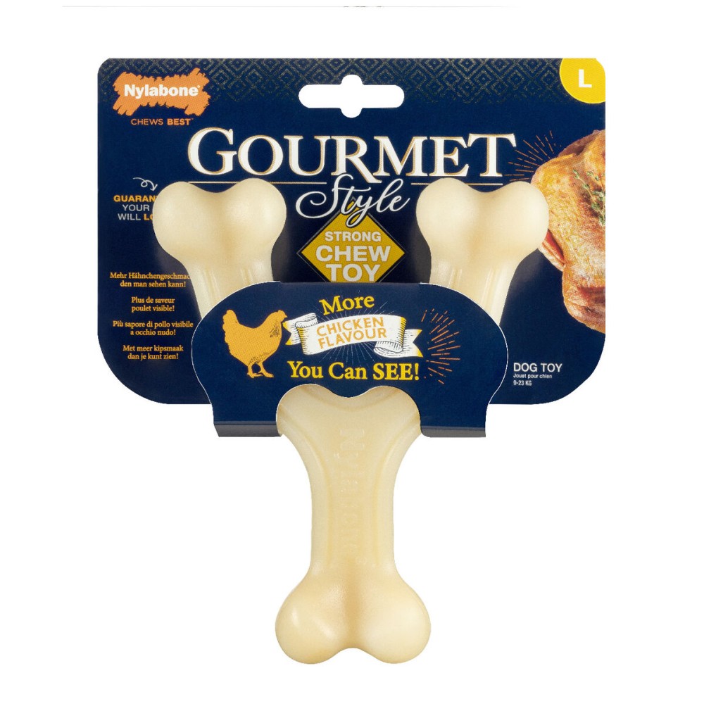Dog toy Nylabone Chicken 11 Cream animals