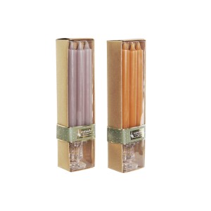 Candle Set DKD Home Decor Grey Orange 2 x 2 x 20 cm 4 Pieces (2 Units)