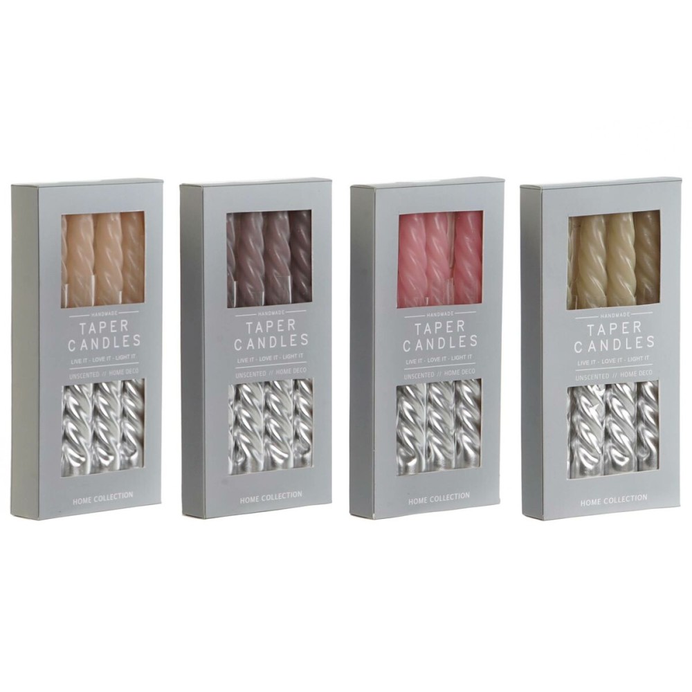 Kerzen-Set DKD Home Decor zweifarbig 2 x 2 x 18,5 cm 4 Stücke (4 Stück)