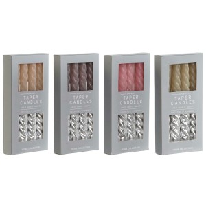 Ensemble de Bougies DKD Home Decor Bicolore 2 x 2 x 18,5 cm 4 Pièces (4 Unités)