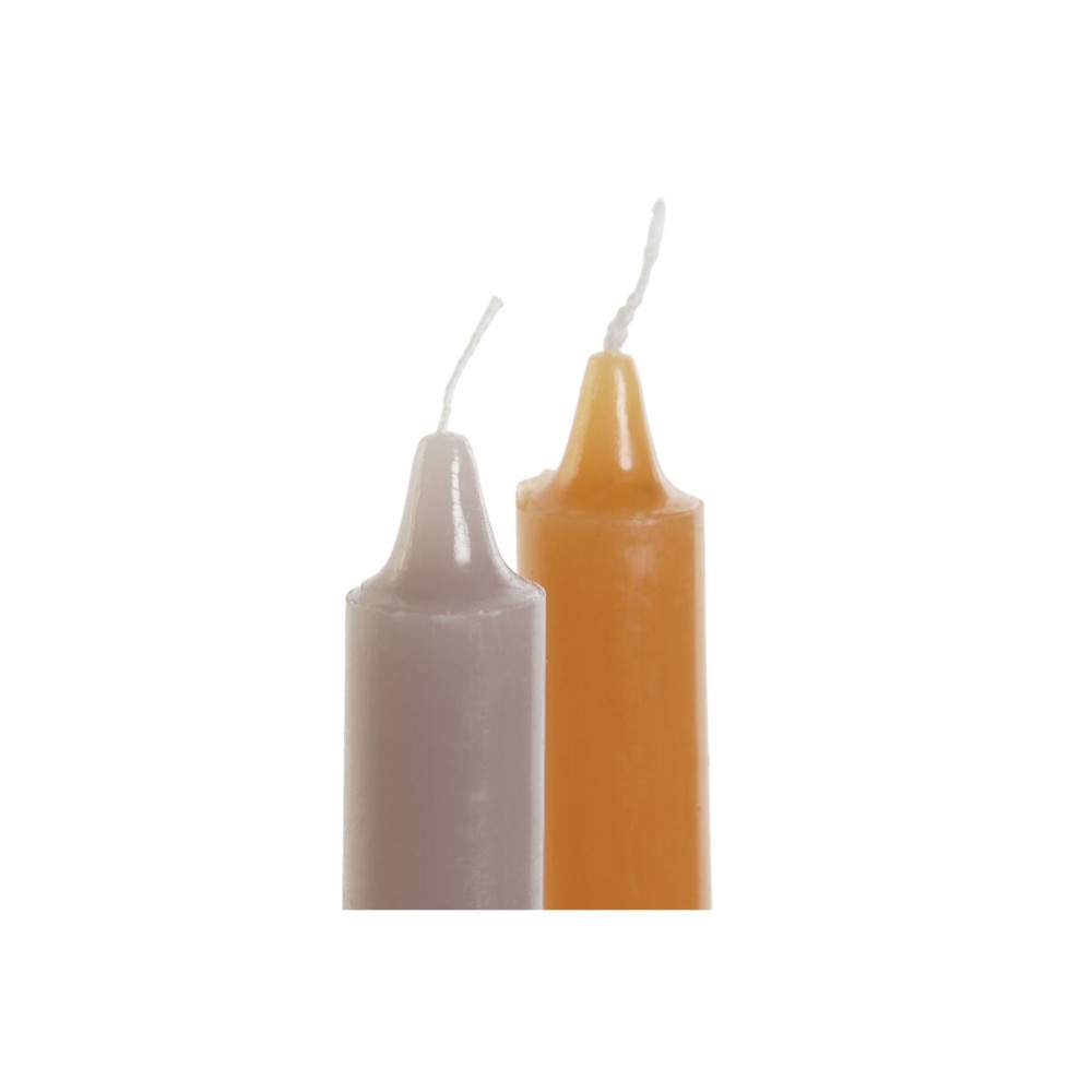 Kerzen-Set DKD Home Decor Grau Orange 2 x 2 x 20 cm 4 Stücke (2 Stück)