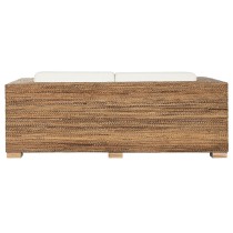 Garden sofa Home ESPRIT White Natural 192 x 92 x 65 cm