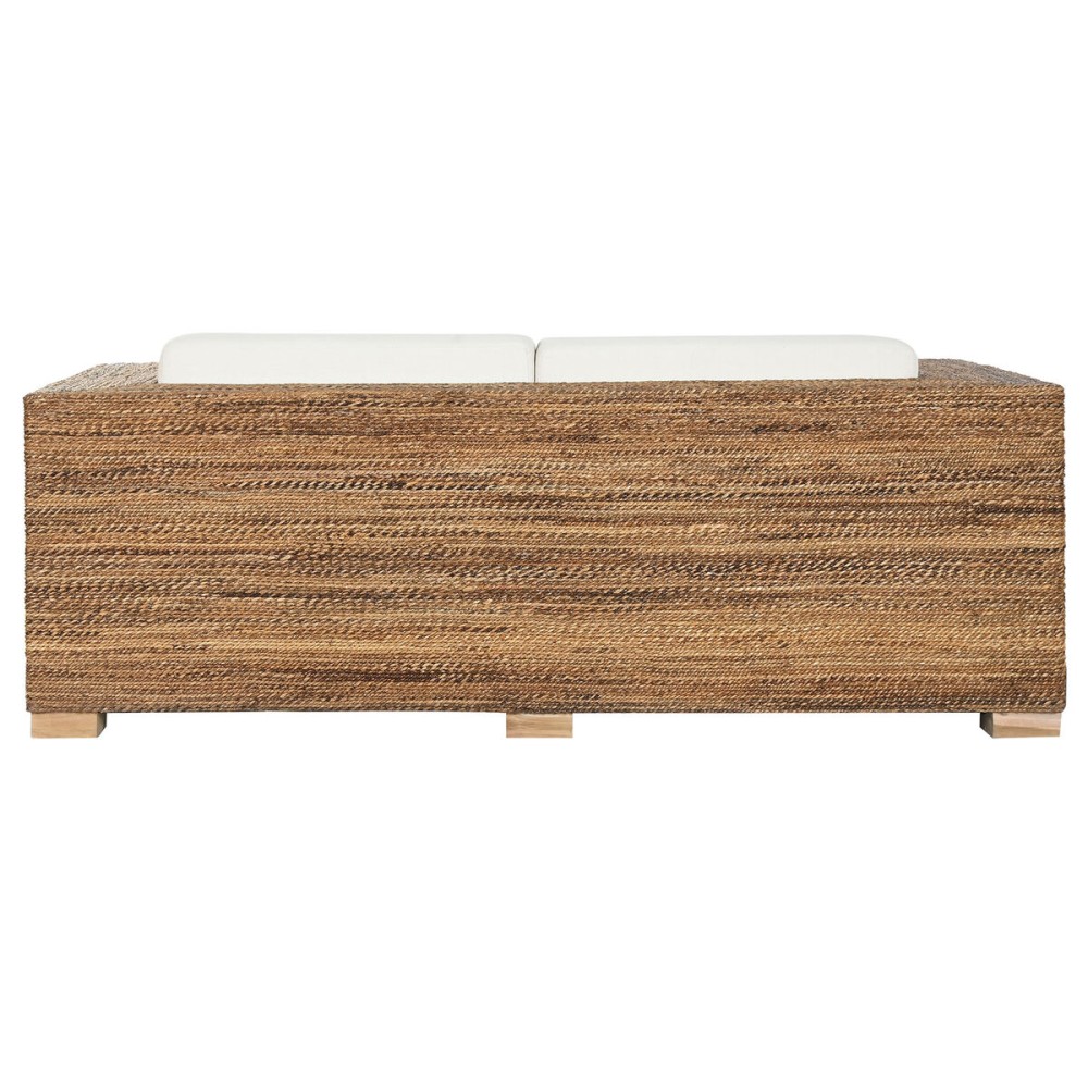 Garden sofa Home ESPRIT White Natural 192 x 92 x 65 cm