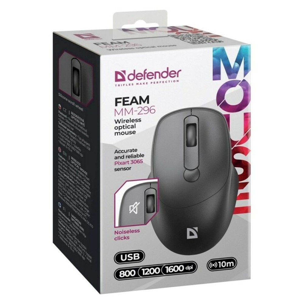 Gaming Mouse Defender FEAM MM-296 RF SILENT Black