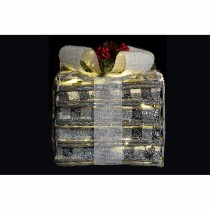 Lighting decoration DKD Home Decor White Red Green Silver Snowfall LED 25 x 25 x 29 cm (3 Pieces)