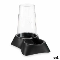 Futternapf für Haustiere Mascow 87851 Schwarz Polypropylen 3,5 L 21,5 x 32,5 x 32,5 cm Ausgabegerät (4 Stück)