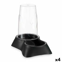 Pet feeding dish Mascow 87851 Black polypropylene 3,5 L 21,5 x 32,5 x 32,5 cm Dispenser (4 Units)