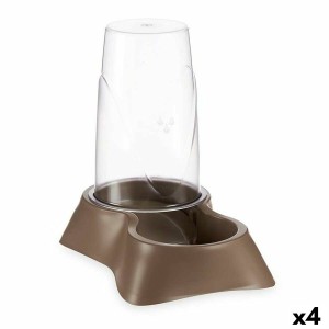 Pet feeding dish Mascow 87852 Brown polypropylene 3,5 L 21,5 x 32,5 x 32,5 cm Dispenser (4 Units)