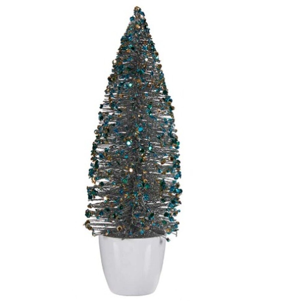 Sapin de Noël Krist+ 2402/13-2-6 Bleu Doré Plastique Sapin de Noël 10 x 33 x 10 cm (6 Unités)