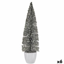 Sapin de Noël Krist+ 2402/15-2-1 Argenté Argent Plastique Sapin de Noël 10 x 38 x 10 cm (6 Unités)