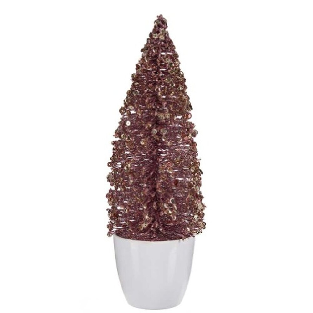 Sapin de Noël Krist+ 2402/11-2-2 Rose Doré Plastique Sapin de Noël 9 x 28 x 9 cm (6 Unités)