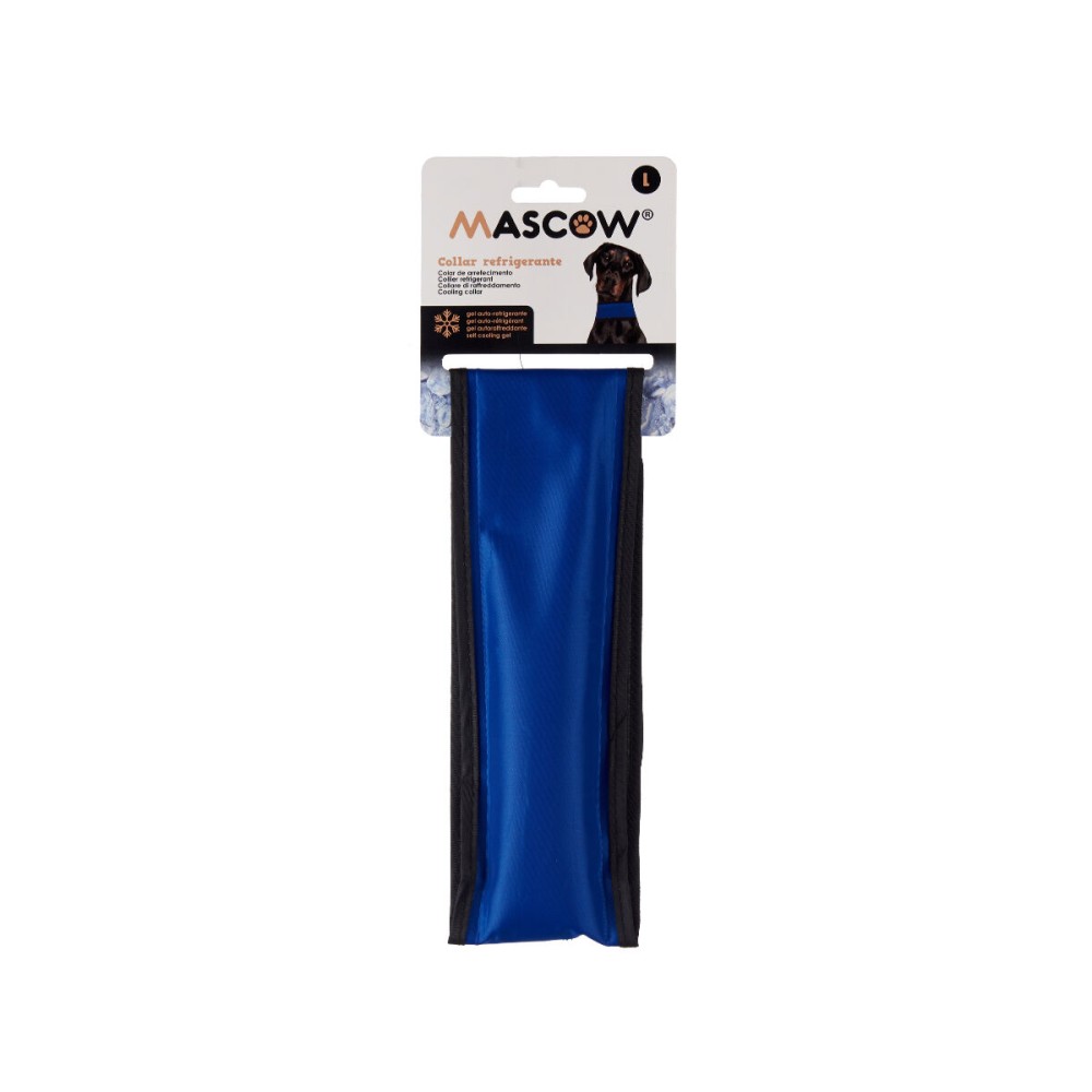 Collier pour Chien Mascow TOY0417-L Bleu Noir Polyester PVC Gel 8 x 1 x 66 cm Réfrigérant (4 Unités)