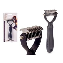 Dog Brush Mascow 333 Black Silicone 6,5 x 17 x 3 cm 12 Units