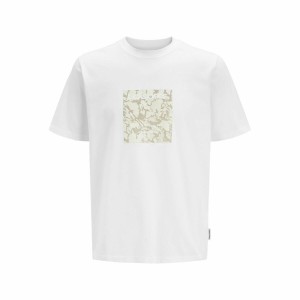Herren Kurzarm-T-Shirt Jack & Jones JCOTARMAC CAMO FRONT TEE 12273239 Weiß