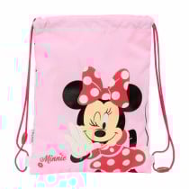 Rucksacktasche mit Bändern Minnie Mouse Naive Rosa 26 x 34 x 1 cm